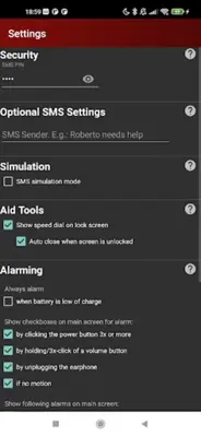 AutoSOS Automatic SOS Alarms android App screenshot 1