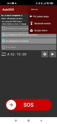 AutoSOS Automatic SOS Alarms android App screenshot 3